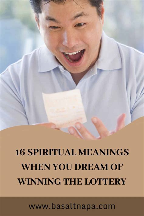 dream of winning lottery|10 Spiritual Meanings When You Dream About .
